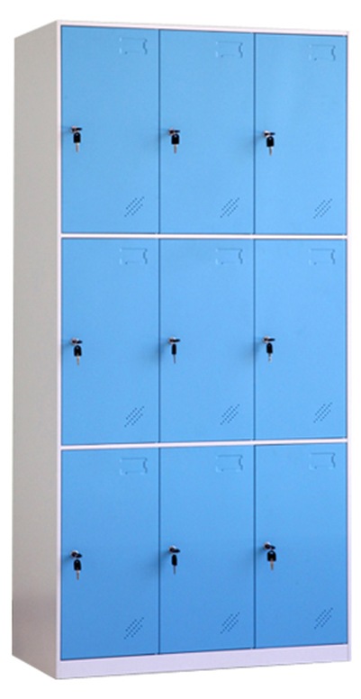 9 door steel locker