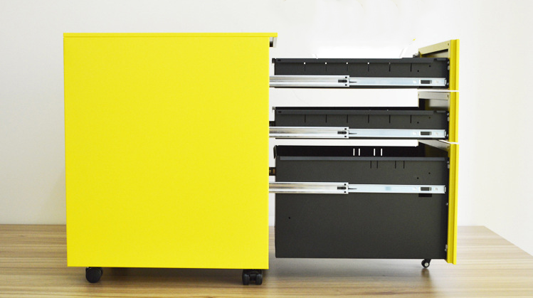 Yellow Mobile Drawers Cabinet