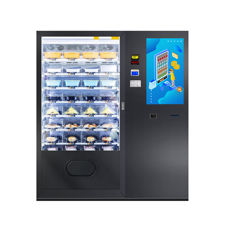 Hot sale hot food vending machine with touch screen smart system and elevator in the factory