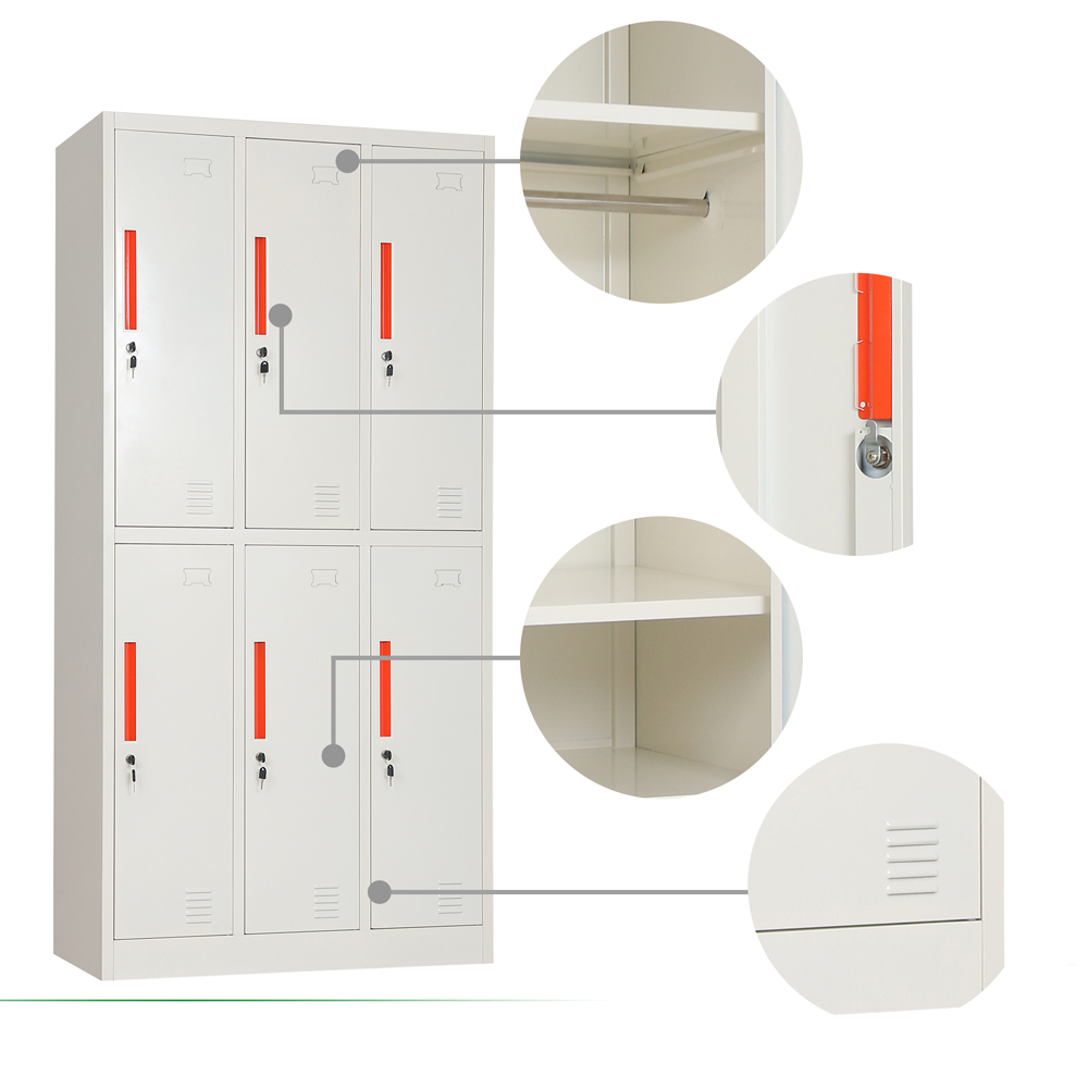 6 Door White Steel Locker 2.jpg