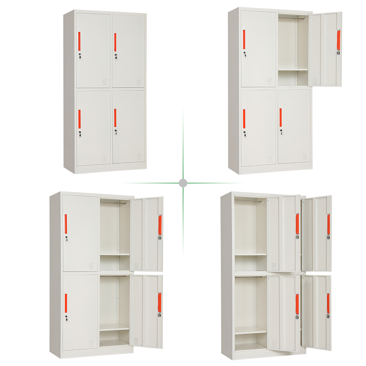 White Color 4 Door Steel Locker 1.jpg