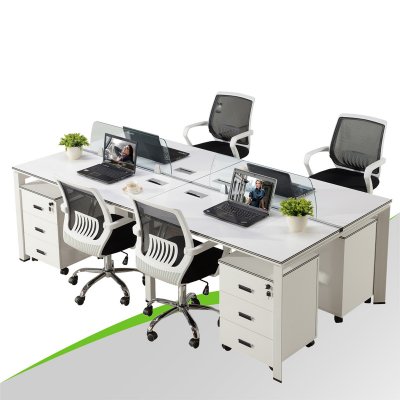 Knowed Down Office Desk for 4 Person