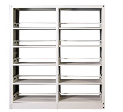 Steel double side bookshelf